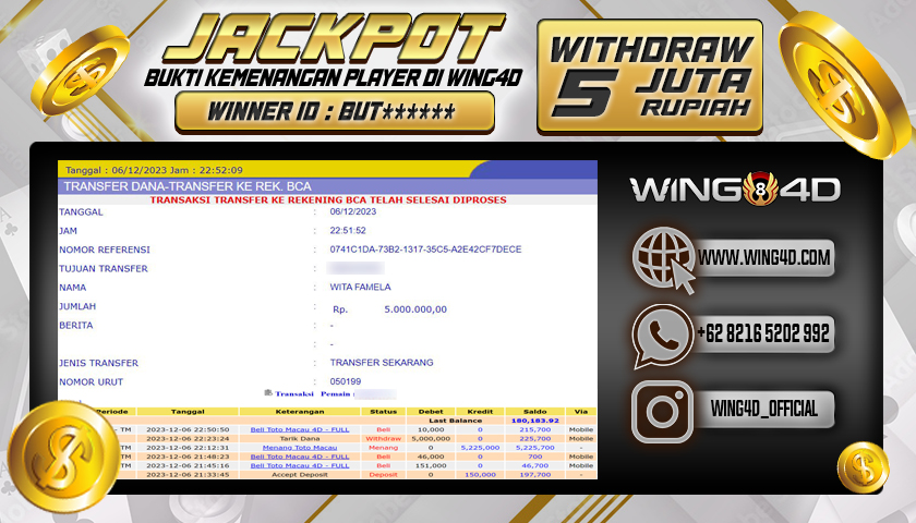 Prediksi WING4D | Prediksi dan RTP Jitu Situs WING4D