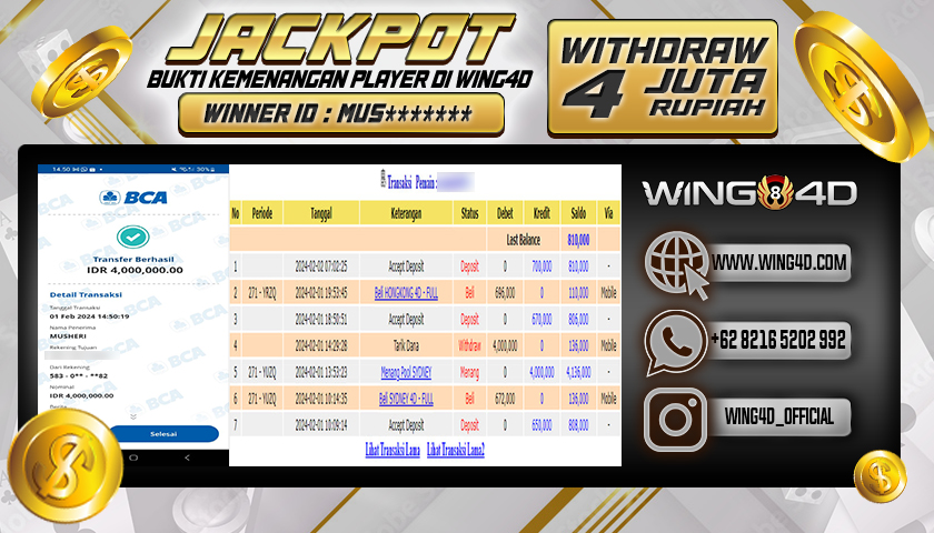 Prediksi WING4D | Prediksi dan RTP Jitu Situs WING4D