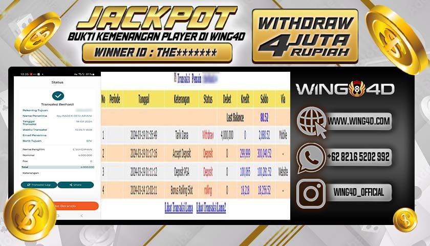 Prediksi WING4D | Prediksi dan RTP Jitu Situs WING4D