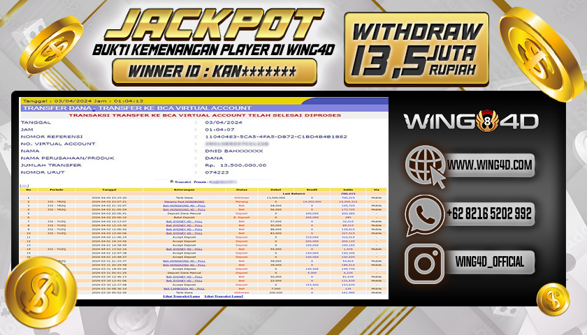 Prediksi WING4D | Prediksi dan RTP Jitu Situs WING4D